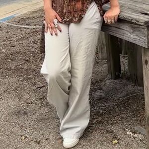 White and cream flared Michael kors pants